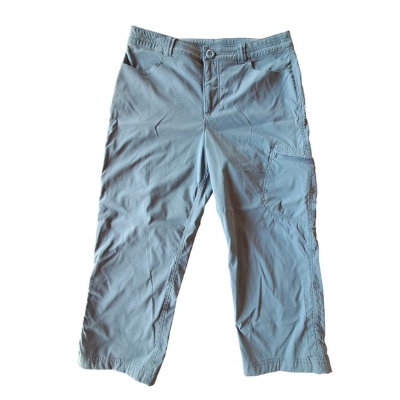 Eddie Bauer Pants - Eddie Bauer WR Tech Capri Pants Womens 6 Blue Gray Hiking Outdoor C1361054